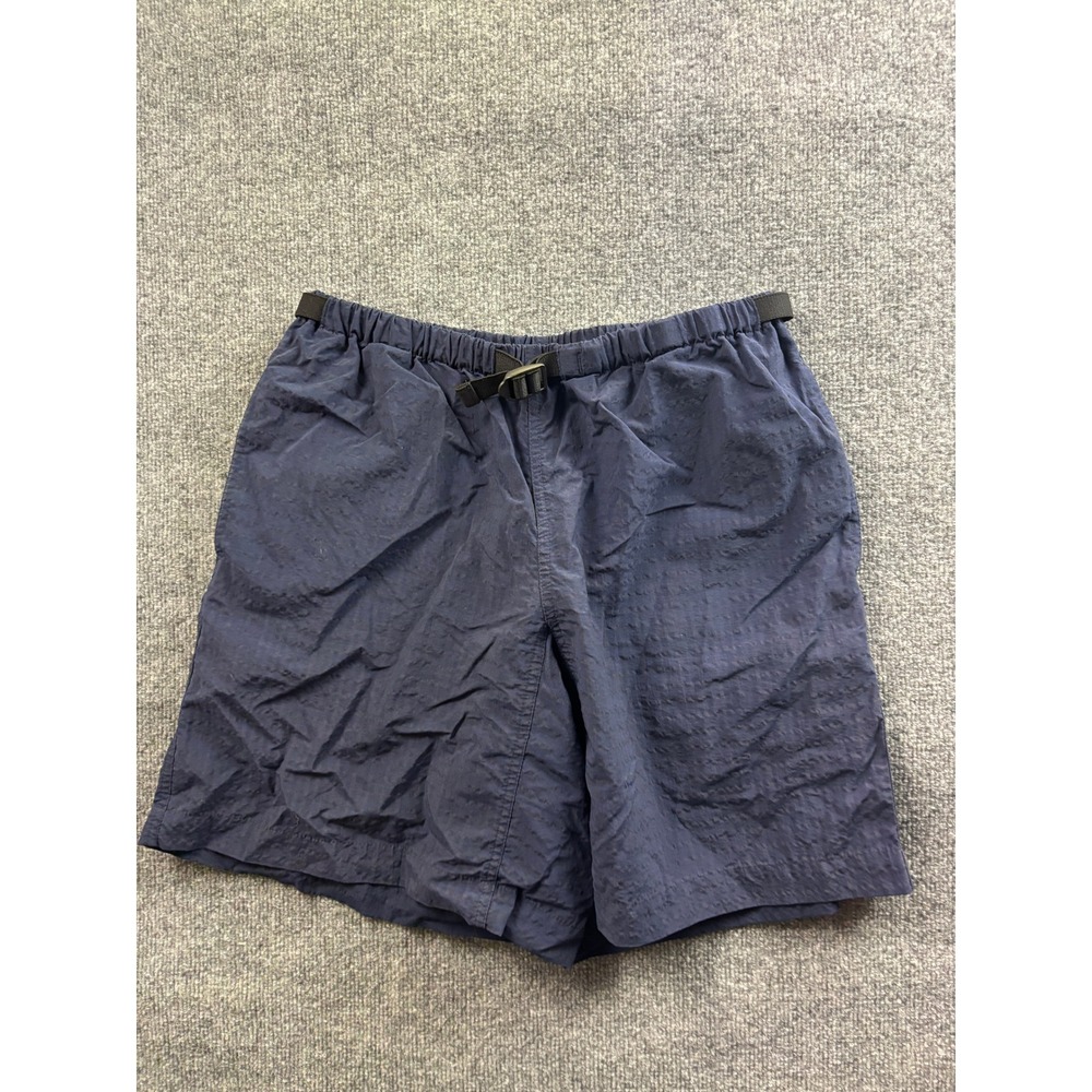 Patagonia Gi III Shorts Mens Large Navy Blue Nylon Hiking Belted 5 Inseam